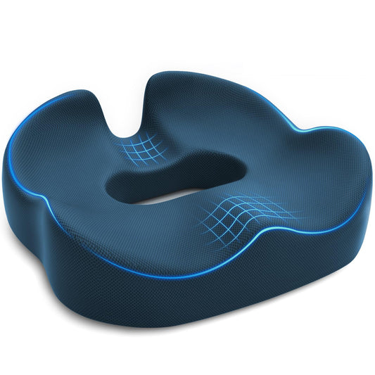 Extra Large Donut Seat Cushion – Ergonomic Memory Foam Tailbone Cushion for Office Chair, Car & Home Use