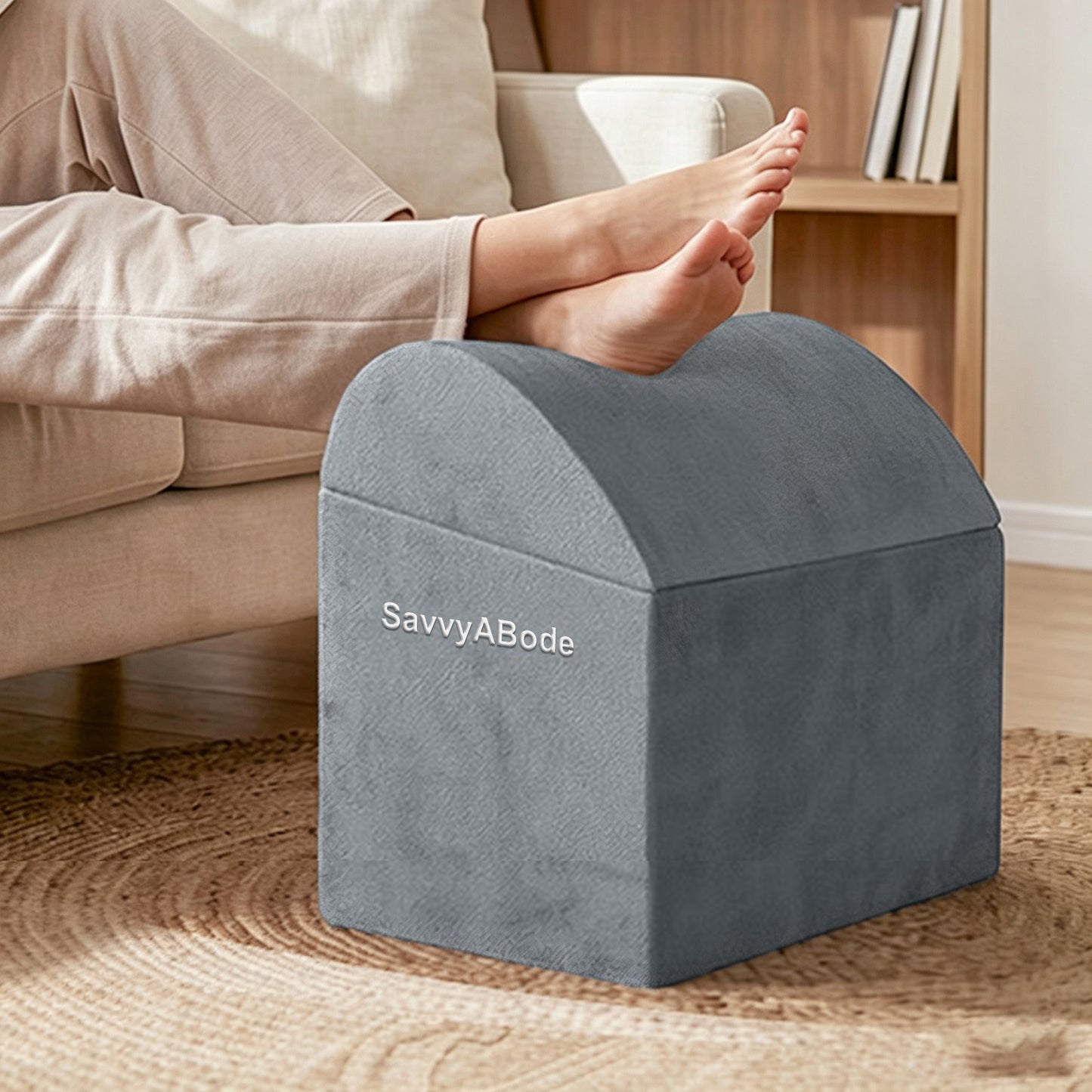 Adjustable Foot Rest Under Desk – Ergonomic Memory Foam Foot Stool for Office, Home & Work Comfort