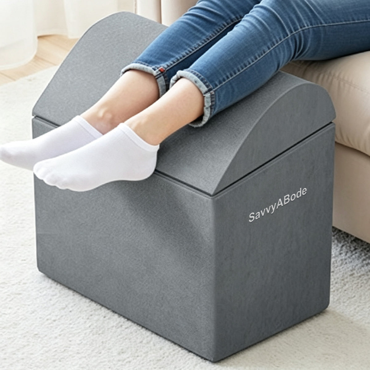Adjustable Foot Rest Under Desk – Ergonomic Memory Foam Foot Stool for Office, Home & Work Comfort