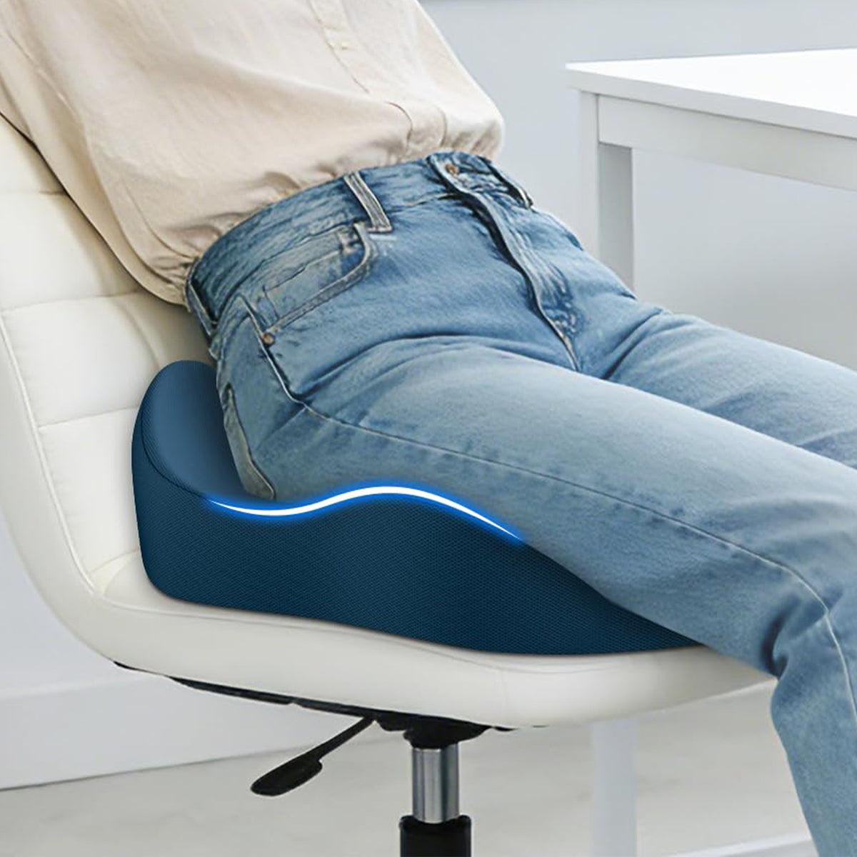 Extra Large Donut Seat Cushion – Ergonomic Memory Foam Tailbone Cushion for Office Chair, Car & Home Use
