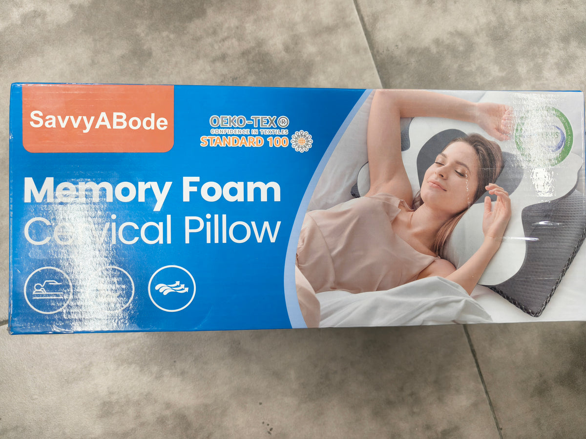 Cervical Neck Pillow – Ergonomic Memory Foam Pillow for Neck Support, Side Back & Stomach Sleepers
