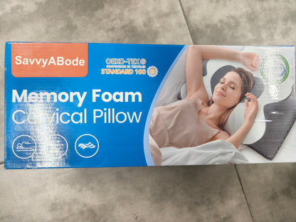 Cervical Neck Pillow – Ergonomic Memory Foam Pillow for Neck Support, Side Back & Stomach Sleepers